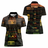 Black Music Month Women Polo Shirt All Music Is Black Music - Wonder Print Shop