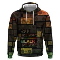Black Music Month Zip Hoodie All Music Is Black Music - Wonder Print Shop