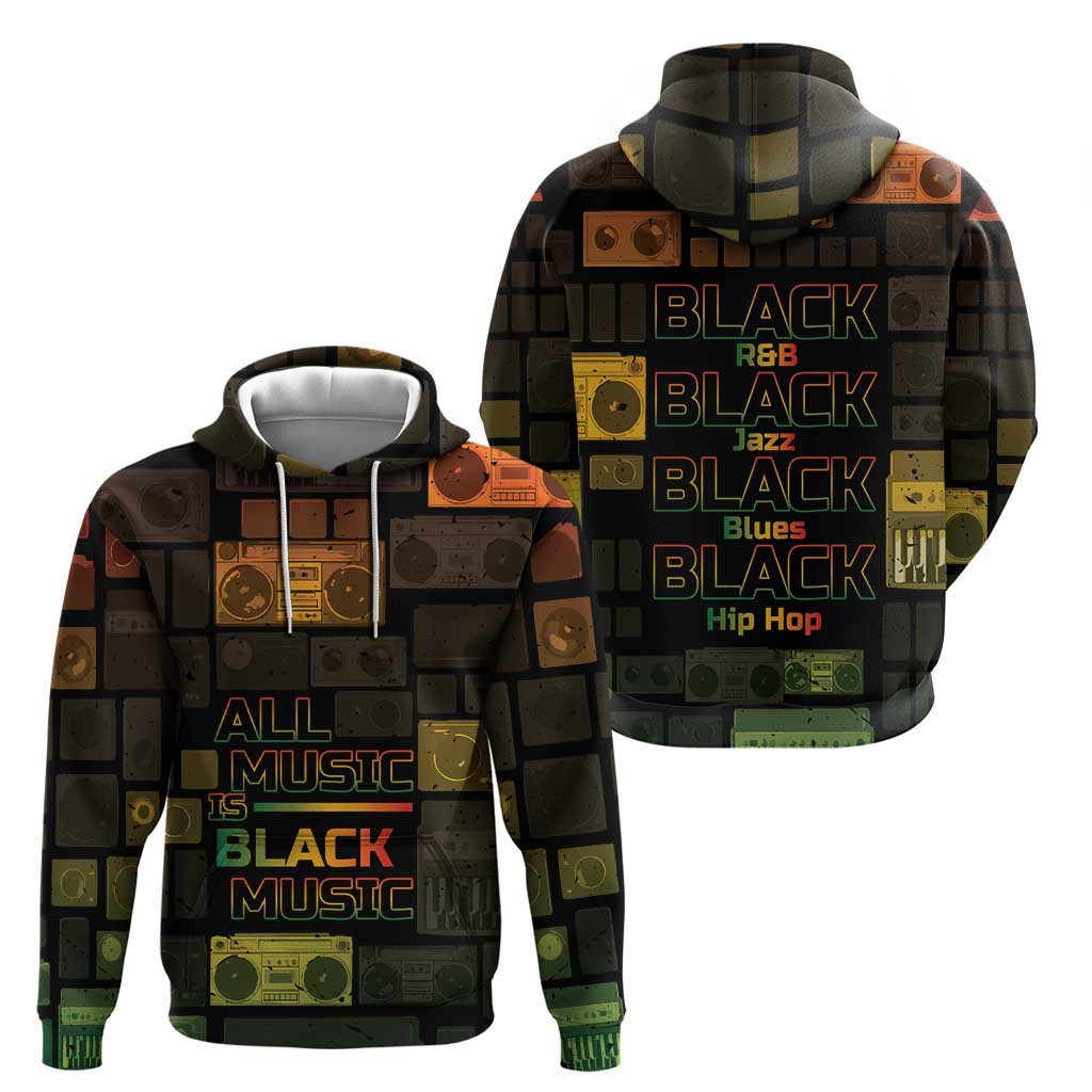 Black Music Month Zip Hoodie All Music Is Black Music - Wonder Print Shop