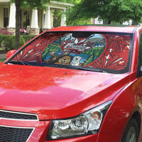 Happy Canada Day Auto Sun Shade Cute Wildlife Animals Maple Leaf