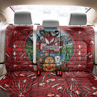 Happy Canada Day Back Car Seat Cover Cute Wildlife Animals Maple Leaf