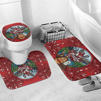 Happy Canada Day Bathroom Set Cute Wildlife Animals Maple Leaf