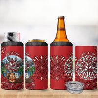 Happy Canada Day 4 in 1 Can Cooler Tumbler Cute Wildlife Animals Maple Leaf