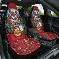 Happy Canada Day Car Seat Cover Cute Wildlife Animals Maple Leaf