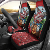 Happy Canada Day Car Seat Cover Cute Wildlife Animals Maple Leaf