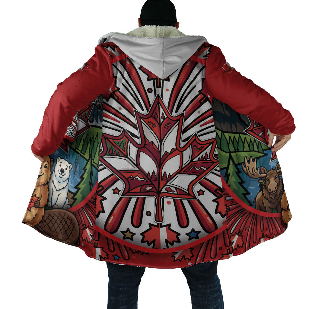 Happy Canada Day Cloak Cute Wildlife Animals Maple Leaf