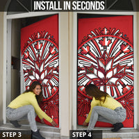 Happy Canada Day Door Cover Cute Wildlife Animals Maple Leaf