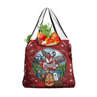 Happy Canada Day Grocery Bag Cute Wildlife Animals Maple Leaf