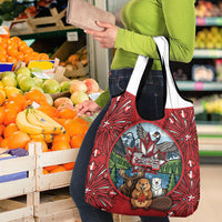 Happy Canada Day Grocery Bag Cute Wildlife Animals Maple Leaf