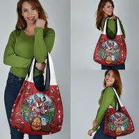 Happy Canada Day Grocery Bag Cute Wildlife Animals Maple Leaf