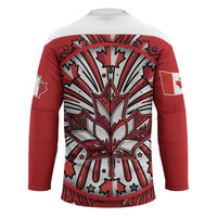 Happy Canada Day Hockey Jersey Cute Wildlife Animals Maple Leaf