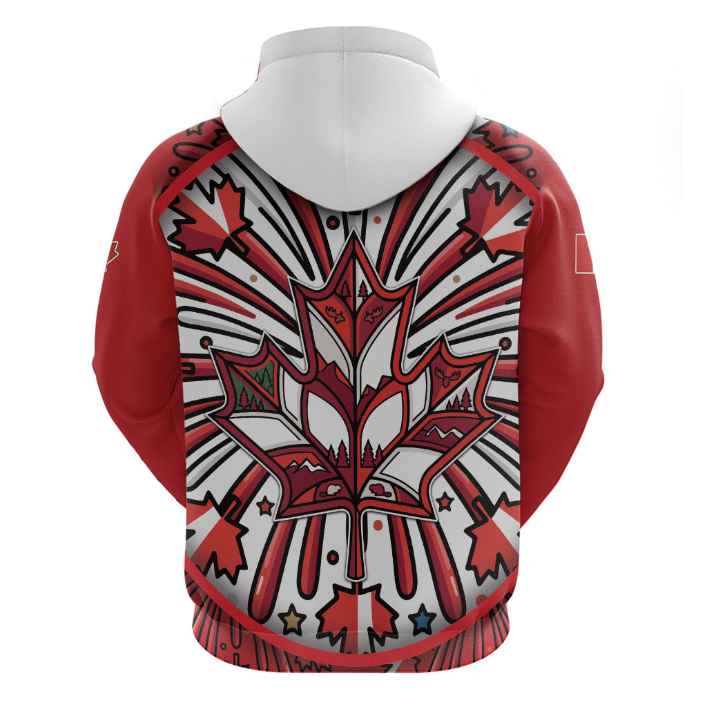 Happy Canada Day Hoodie Cute Wildlife Animals Maple Leaf
