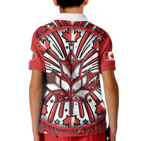 Happy Canada Day Kid Polo Shirt Cute Wildlife Animals Maple Leaf