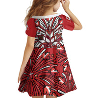 Happy Canada Day Kid Short Sleeve Dress Cute Wildlife Animals Maple Leaf