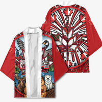 Happy Canada Day Kimono Cute Wildlife Animals Maple Leaf