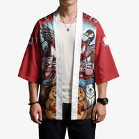 Happy Canada Day Kimono Cute Wildlife Animals Maple Leaf