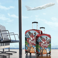 Happy Canada Day Luggage Cover Cute Wildlife Animals Maple Leaf