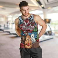 Happy Canada Day Men Tank Top Cute Wildlife Animals Maple Leaf
