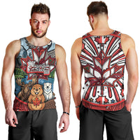 Happy Canada Day Men Tank Top Cute Wildlife Animals Maple Leaf