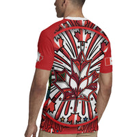 Happy Canada Day Rugby Jersey Cute Wildlife Animals Maple Leaf
