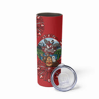 Happy Canada Day Skinny Tumbler Cute Wildlife Animals Maple Leaf