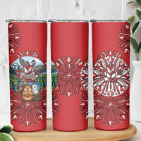 Happy Canada Day Skinny Tumbler Cute Wildlife Animals Maple Leaf