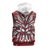 Happy Canada Day Sleeveless Zip Hoodie Cute Wildlife Animals Maple Leaf