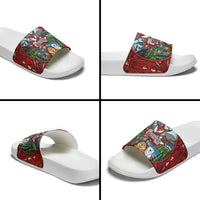 Happy Canada Day Slide Sandals Cute Wildlife Animals Maple Leaf