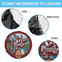 Happy Canada Day Spare Tire Cover Cute Wildlife Animals Maple Leaf