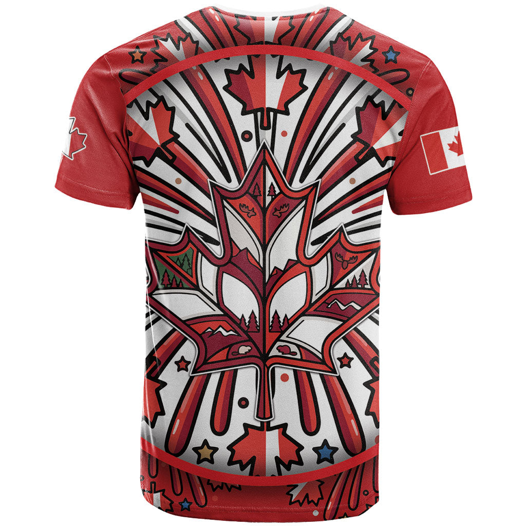 Happy Canada Day T Shirt Cute Wildlife Animals Maple Leaf