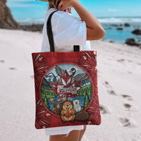 Happy Canada Day Tote Bag Cute Wildlife Animals Maple Leaf