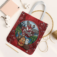 Happy Canada Day Tote Bag Cute Wildlife Animals Maple Leaf