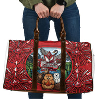 Happy Canada Day Travel Bag Cute Wildlife Animals Maple Leaf