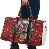 Happy Canada Day Travel Bag Cute Wildlife Animals Maple Leaf