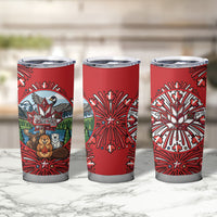 Happy Canada Day Tumbler Cup Cute Wildlife Animals Maple Leaf