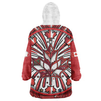 Happy Canada Day Wearable Blanket Hoodie Cute Wildlife Animals Maple Leaf