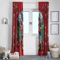 Happy Canada Day Window Curtain Cute Wildlife Animals Maple Leaf