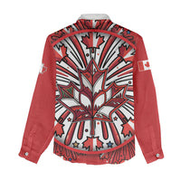 Happy Canada Day Women Casual Shirt Cute Wildlife Animals Maple Leaf