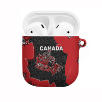 Canada National Indigenous Peoples Day AirPods Case Red Map Haida Totem Patterns