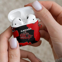 Canada National Indigenous Peoples Day AirPods Case Red Map Haida Totem Patterns