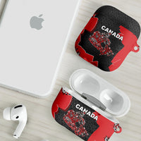 Canada National Indigenous Peoples Day AirPods Case Red Map Haida Totem Patterns