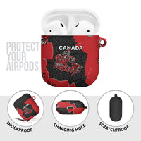 Canada National Indigenous Peoples Day AirPods Case Red Map Haida Totem Patterns