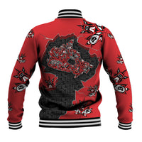 Canada National Indigenous Peoples Day Baseball Jacket Red Map Haida Totem Patterns