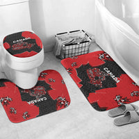 Canada National Indigenous Peoples Day Bathroom Set Red Map Haida Totem Patterns