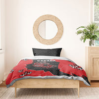 Canada National Indigenous Peoples Day Bedding Set Red Map Haida Totem Patterns
