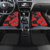 Canada National Indigenous Peoples Day Car Mats Red Map Haida Totem Patterns