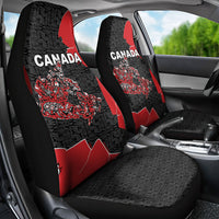 Canada National Indigenous Peoples Day Car Seat Cover Red Map Haida Totem Patterns