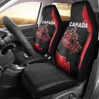 Canada National Indigenous Peoples Day Car Seat Cover Red Map Haida Totem Patterns