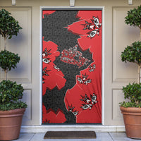 Canada National Indigenous Peoples Day Door Cover Red Map Haida Totem Patterns
