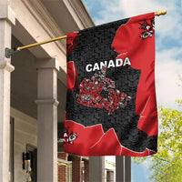 Canada National Indigenous Peoples Day Garden Flag Red Map Haida Totem Patterns